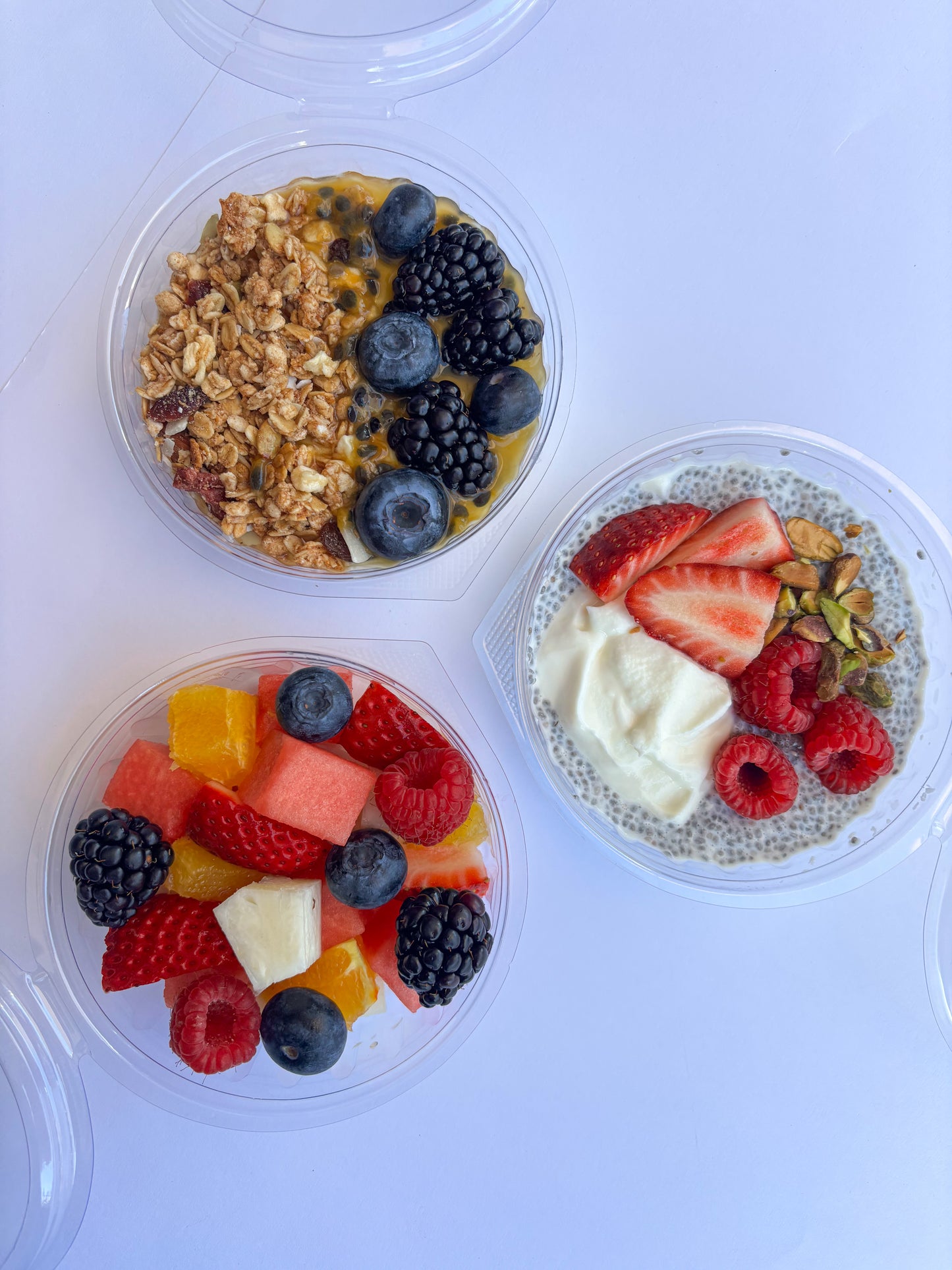 Chia Pudding with Yoghurt, Berries & Pistachio